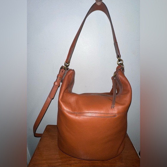 Fossil Talula Medium Hobo Bag Brown Leather SHB3034213 Brandy - Picture 11 of 12